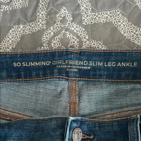 Chico's So Slimming Anke Jeans with Frayed Hem - Picture 6 of 7